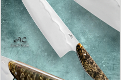 Chef knife with Hamon